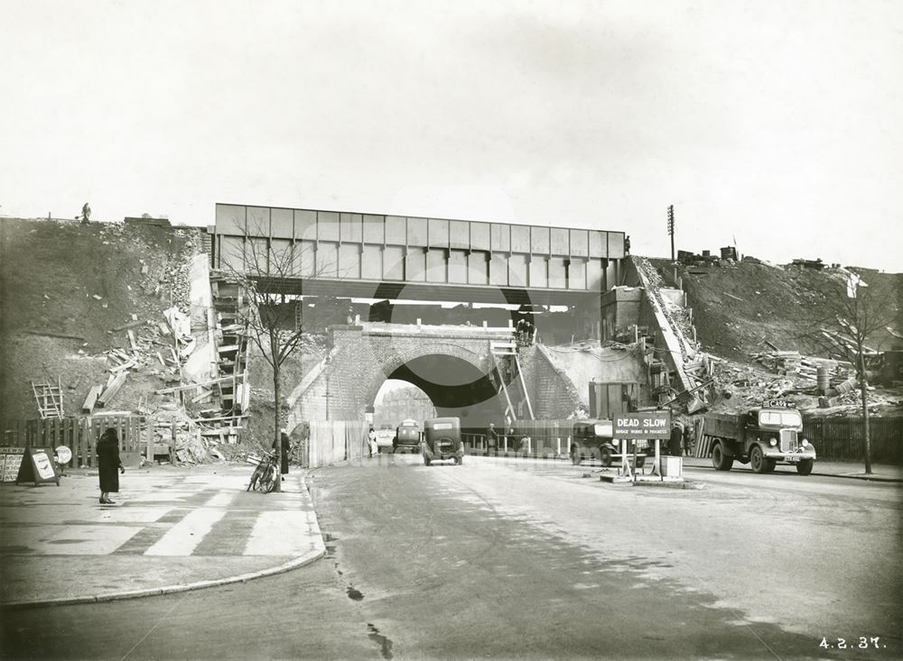 LNER (London and North Eastern Railway) Bridge, Valley Road, Basford, 1937