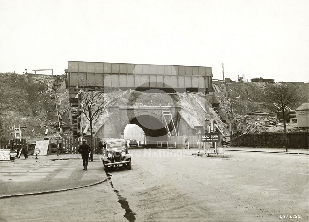 LNER (London and North Eastern Railway) Bridge, Valley Road, Basford, 1936