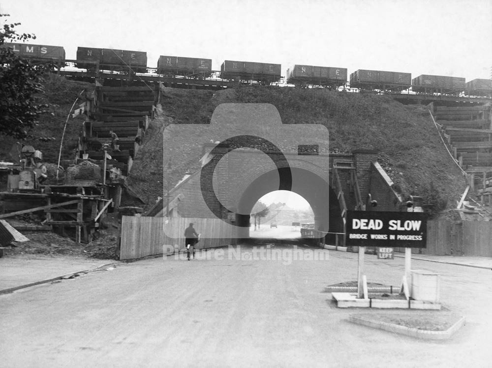 LNER (London and North Eastern Railway) Bridge, Valley Road, Basford, 1936