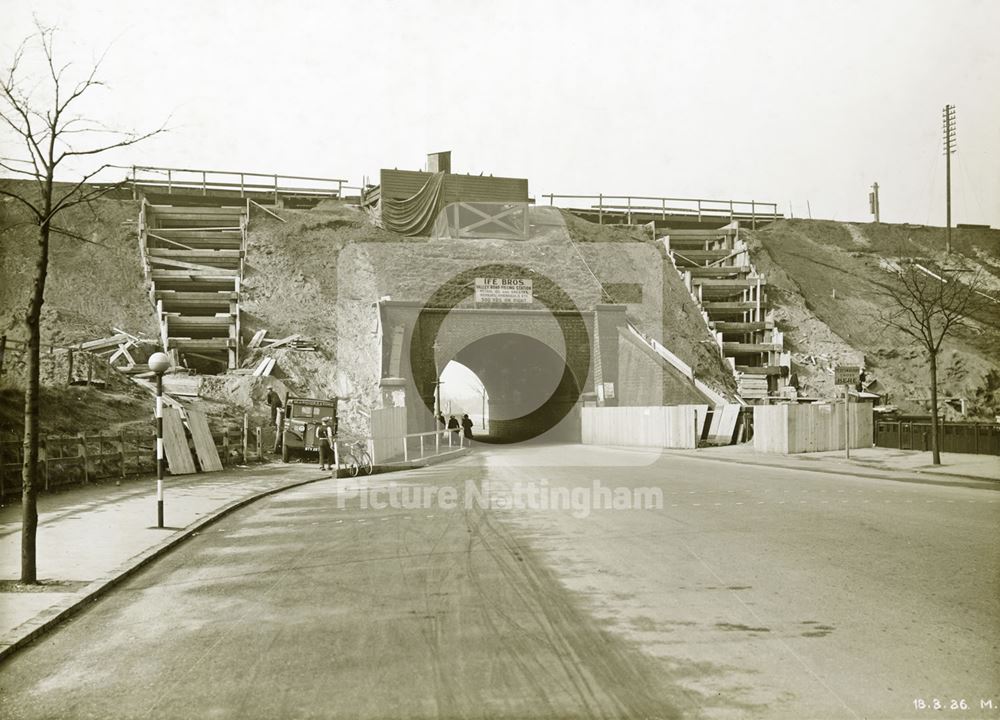 LNER (London and North Eastern Railway) Bridge, Valley Road, Basford, 1936