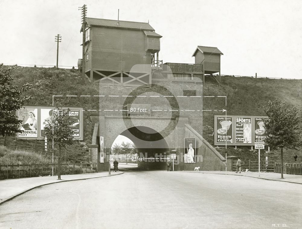 LNER (London and North Eastern Railway) Bridge, Valley Road, Basford, 1933