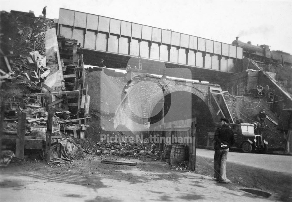 LNER (London and North Eastern Railway) Bridge, Valley Road, Basford, 1936