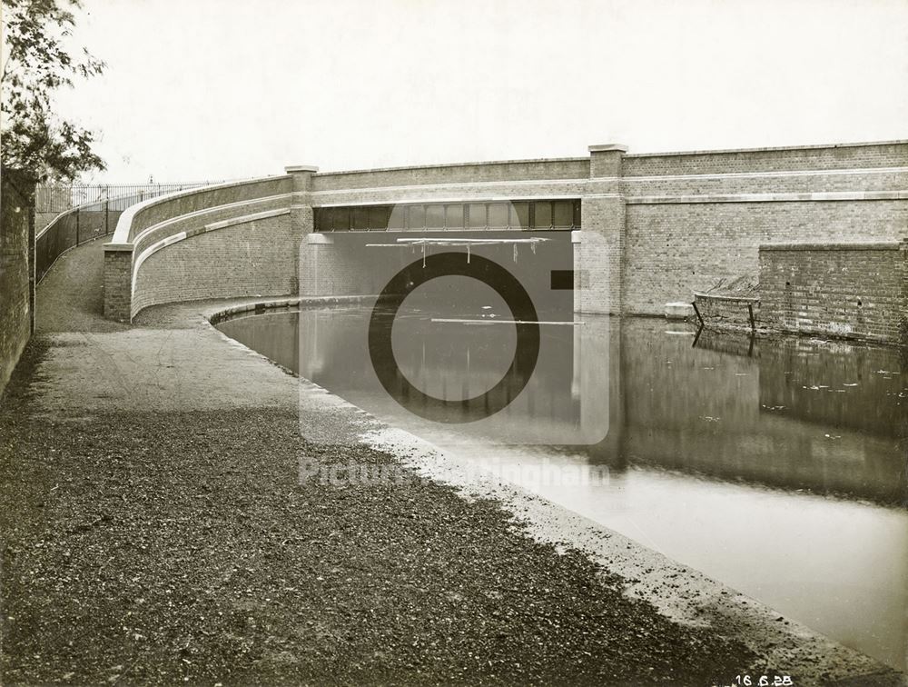 Construction work at the Wollaton Road Bridge, Wollaton Road, Wollaton, Nottingham, 1928