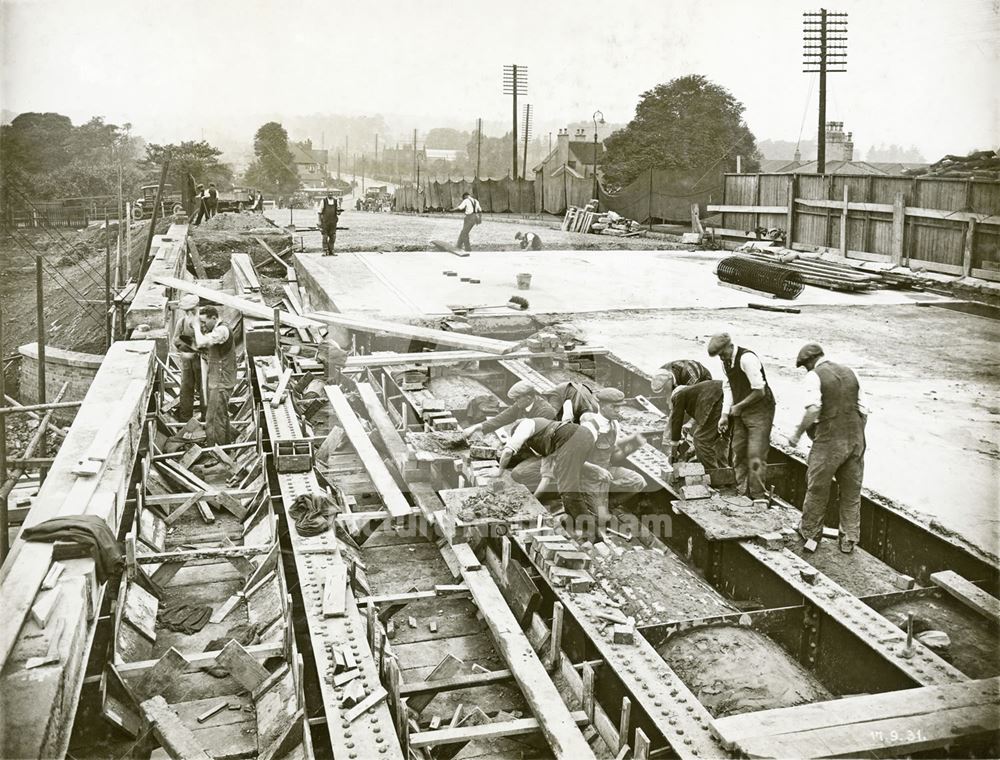 Widening of LMS Railway Bridge, Derby Road, Lenton, Nottingham, 1931