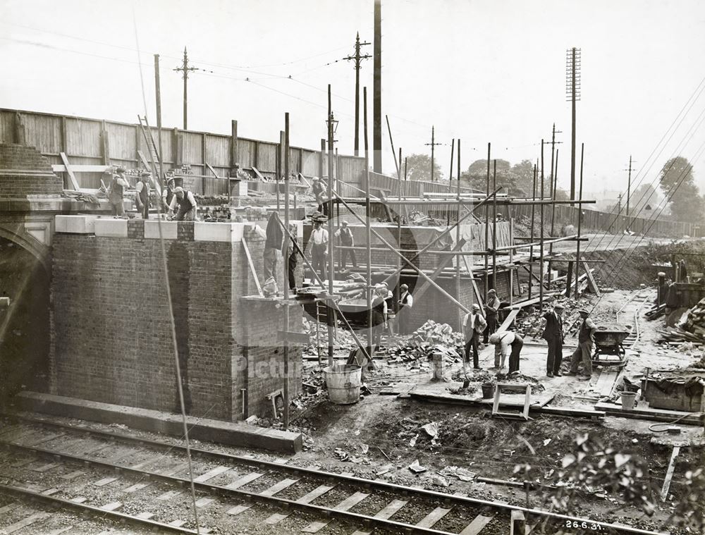 Widening of LMS Railway Bridge, Derby Road, Lenton, Nottingham, 1931