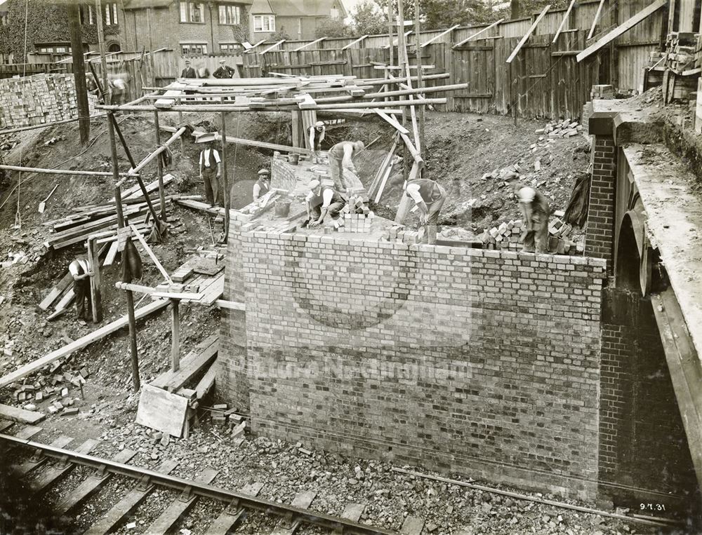 Widening of LMS Railway Bridge, Derby Road, Lenton, Nottingham, 1931