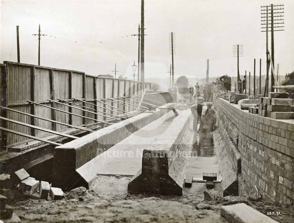 Widening of LMS Railway Bridge, Derby Road, Lenton, Nottingham, 1931