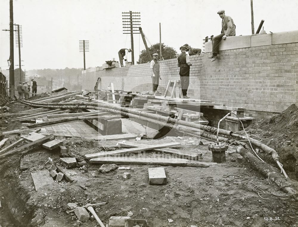 Widening of LMS Railway Bridge, Derby Road, Lenton, Nottingham, 1931