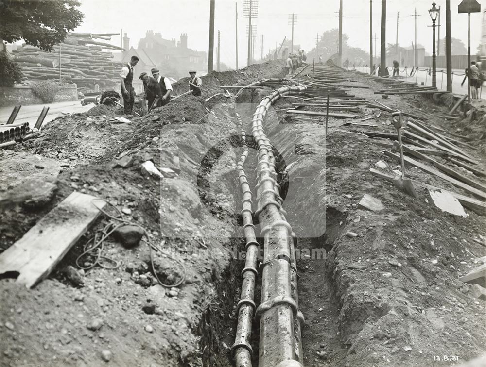 Widening of LMS Railway Bridge, Derby Road, Lenton, Nottingham, 1931