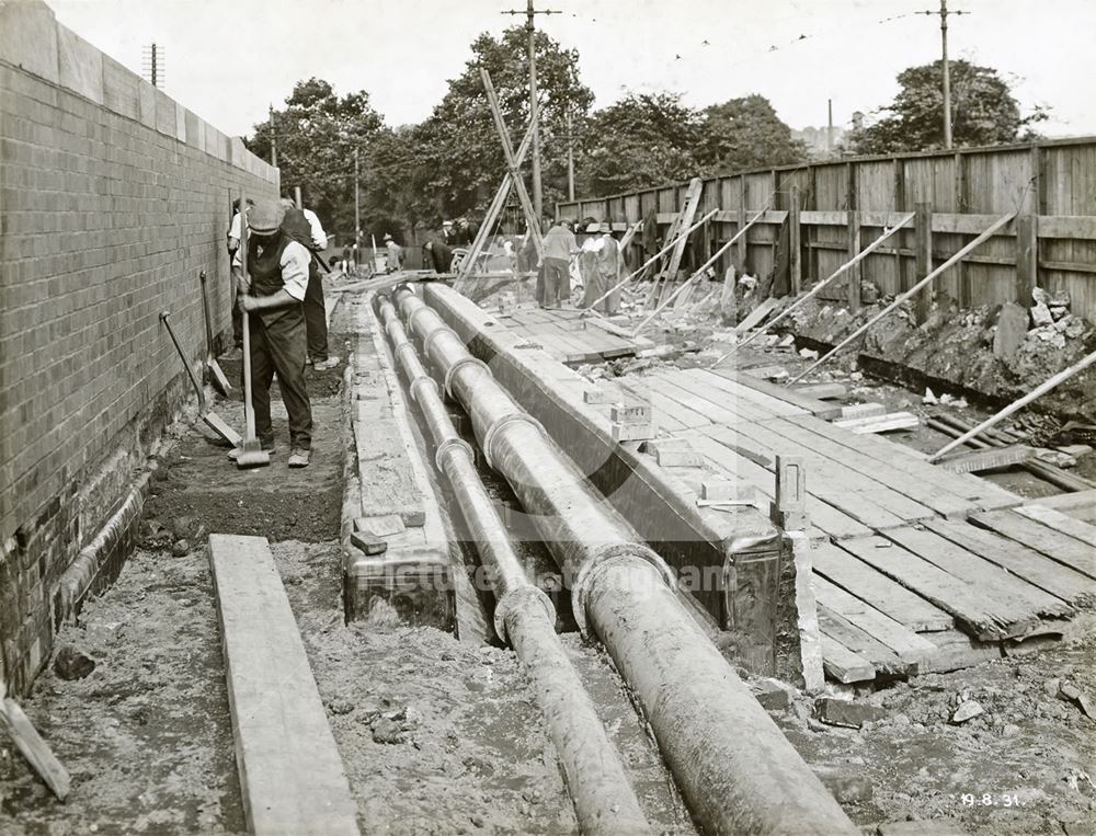 Widening of LMS Railway Bridge, Derby Road, Lenton, Nottingham, 1931