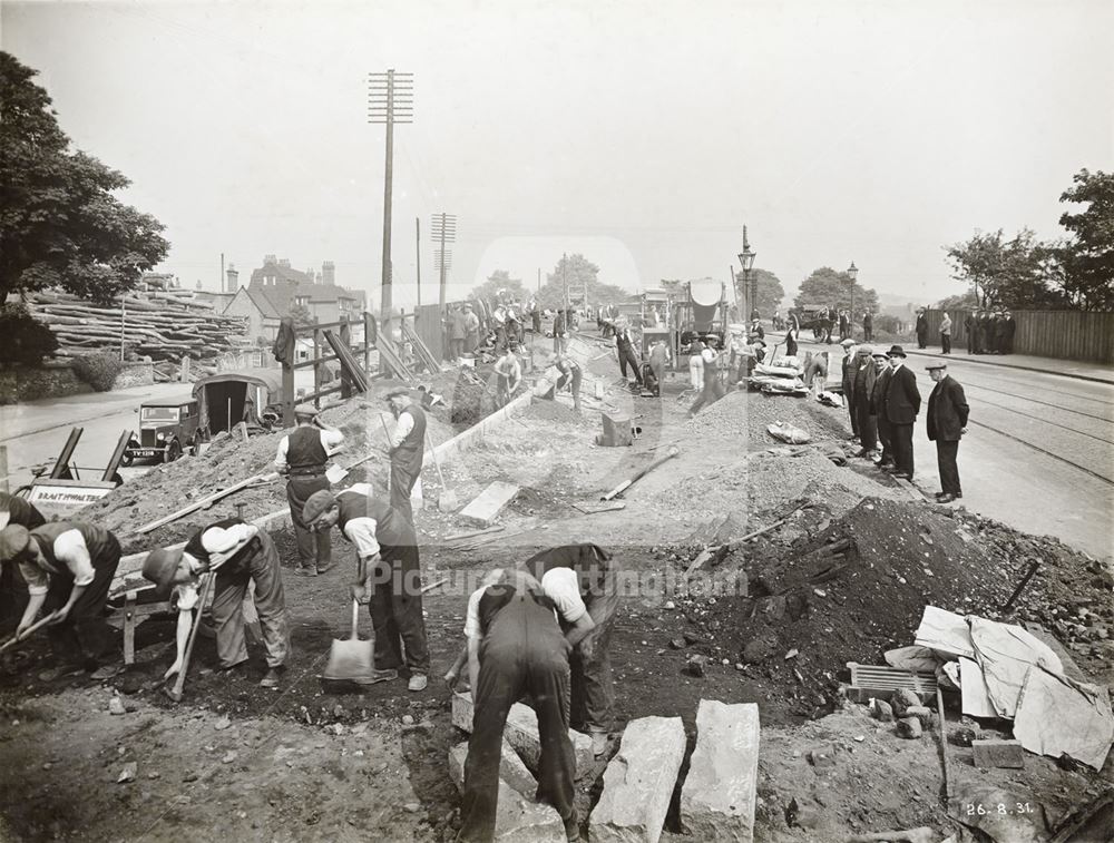 Widening of LMS Railway Bridge, Derby Road, Lenton, Nottingham, 1931