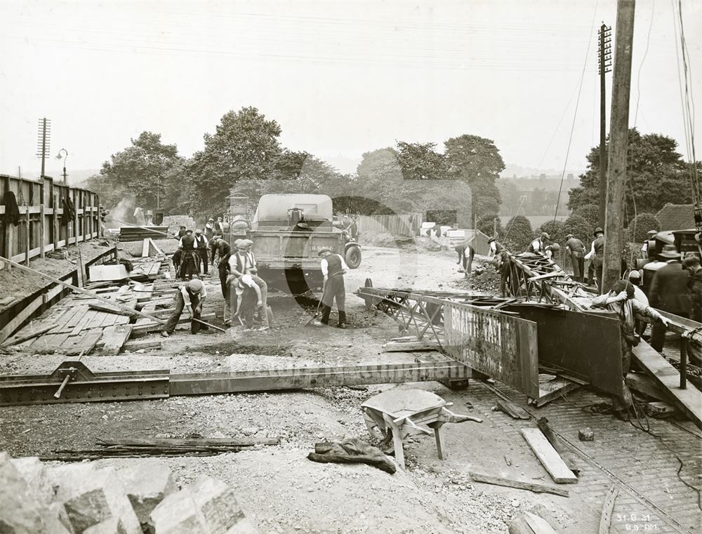 Widening of LMS Railway Bridge, Derby Road, Lenton, Nottingham, 1931