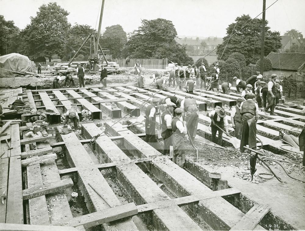 Widening of LMS Railway Bridge, Derby Road, Lenton, Nottingham, 1931