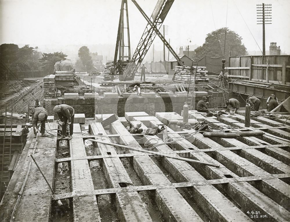 Widening of LMS Railway Bridge, Derby Road, Lenton, Nottingham, 1931