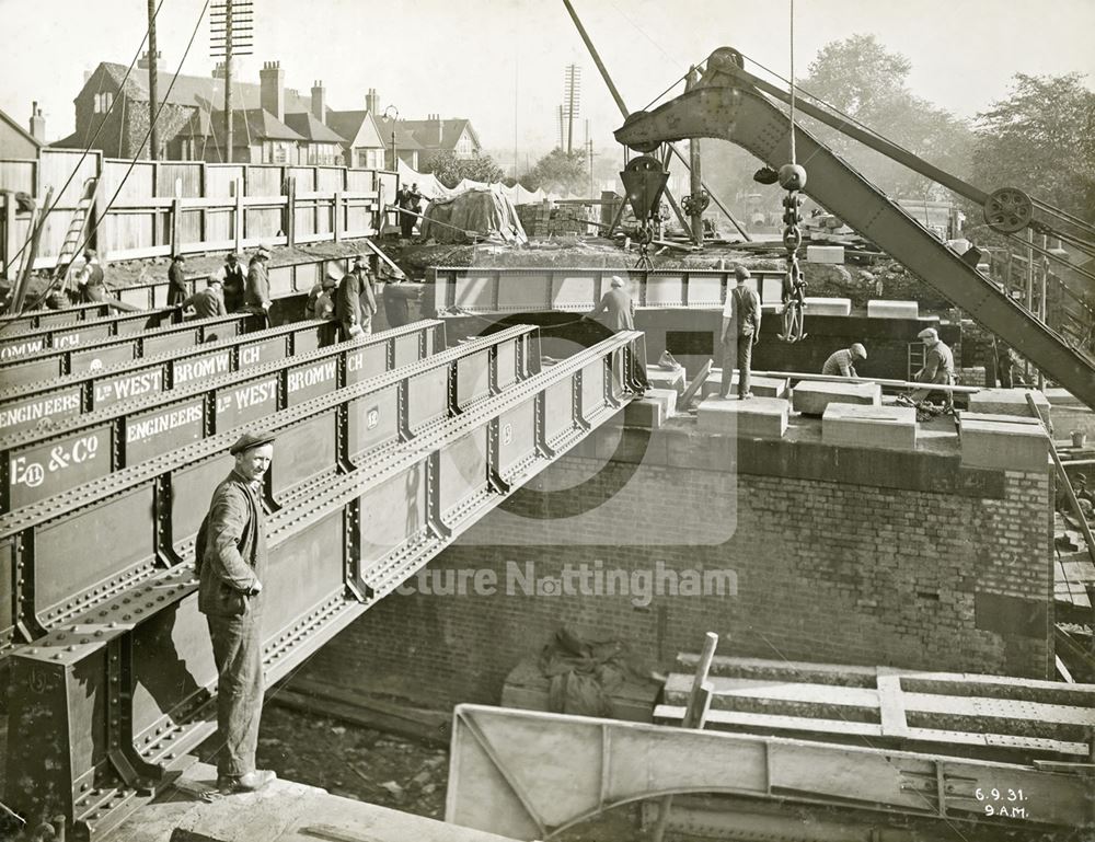 Widening of LMS Railway Bridge, Derby Road, Lenton, Nottingham, 1931