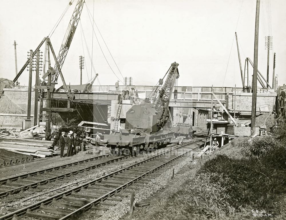 Widening of LMS Railway Bridge, Derby Road, Lenton, Nottingham, 1931