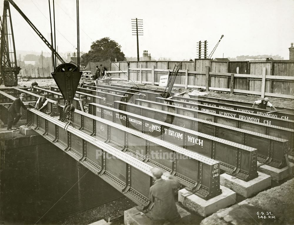 Widening of LMS Railway Bridge, Derby Road, Lenton, Nottingham, 1931