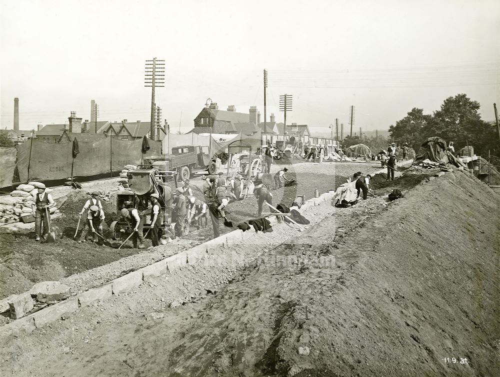 Widening of LMS Railway Bridge, Derby Road, Lenton, Nottingham, 1931