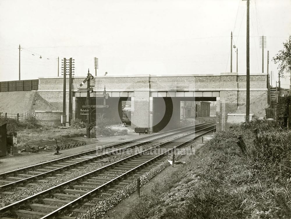 Widening of LMS Railway Bridge, Derby Road, Lenton, Nottingham, 1931