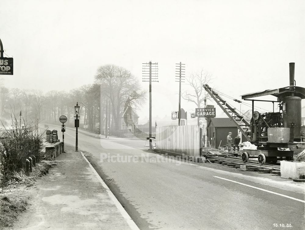 Tottle Brook Bridge Widening, Derby Road, Lenton Abbey, Nottingham, 1935