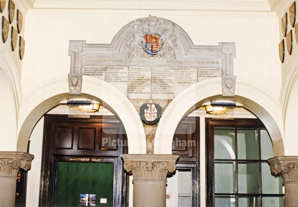 Reception Area, Shire Hall, High Pavement, Lace Market, Nottingham, 1989