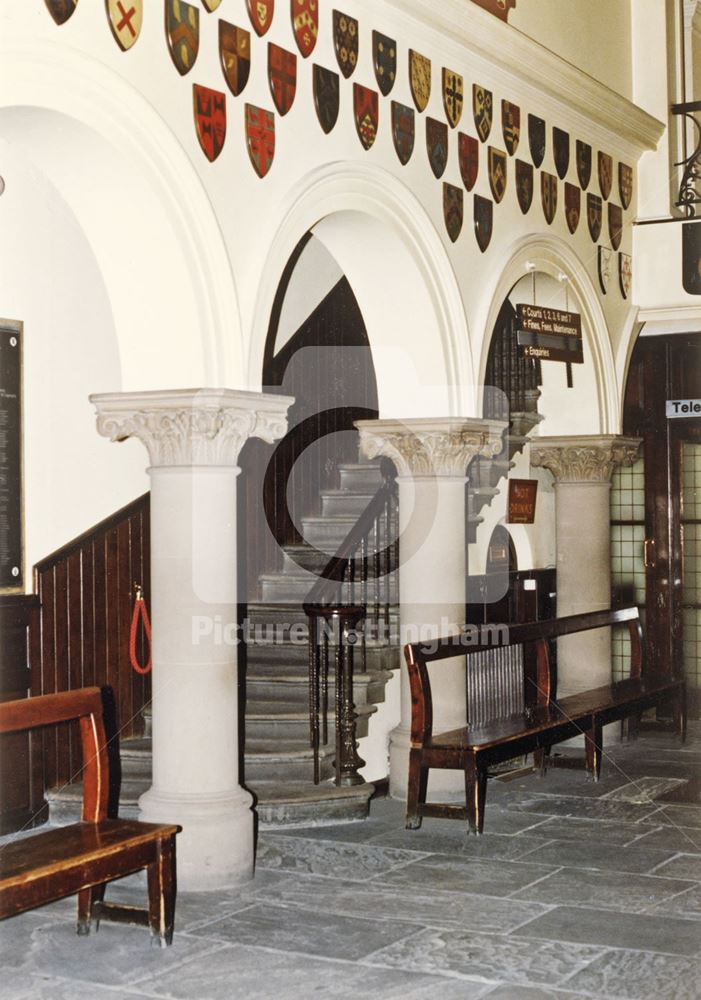 Reception Area, Shire Hall, High Pavement, Lace Market, Nottingham, 1989