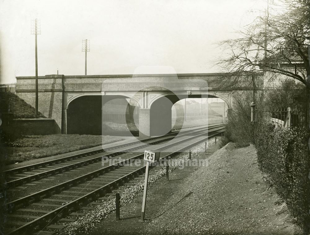 LMS Railway Bridge, Church Road, Lenton, Nottingham, 1923