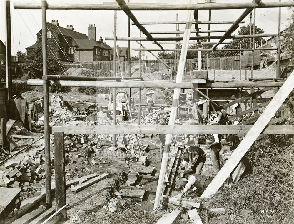 Widening of LMS Railway Bridge, Derby Road, Lenton, Nottingham, 1931