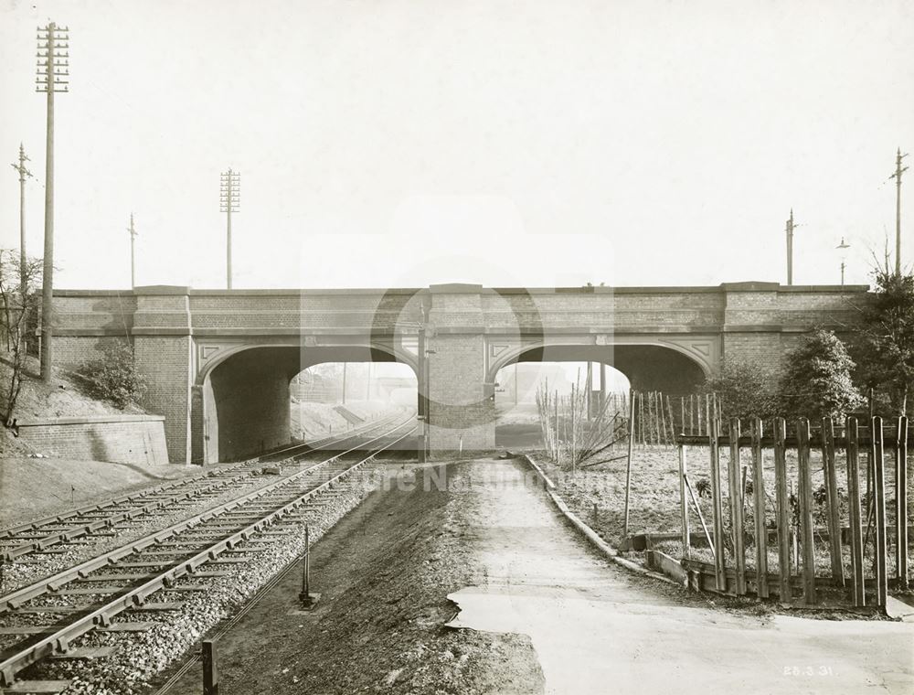 Widening of LMS Railway Bridge, Derby Road, Lenton, Nottingham, 1931