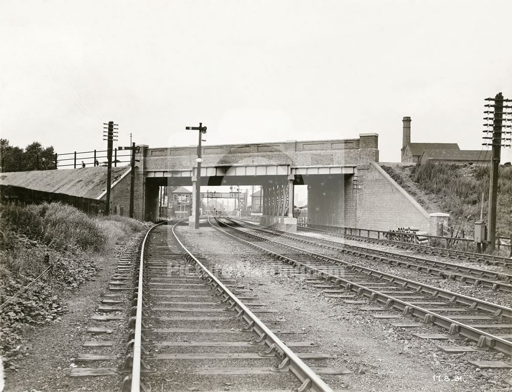 Construction of new road and bridge over LMS railway, Bobbers Mill, Nottingham, 1931