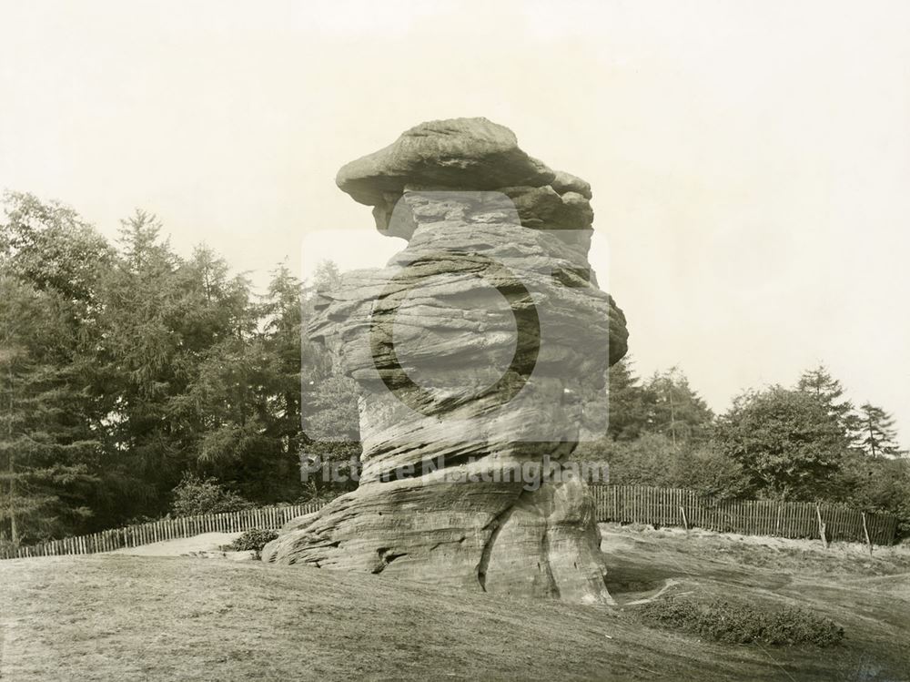 Hemlock Stone, near summit of Stapleford Hill, Bramcote, c 1910