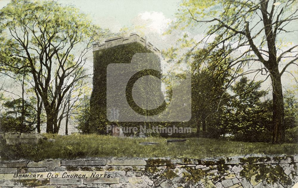 St Luke's Churchyard, off Town Street, Bramcote, c 1906