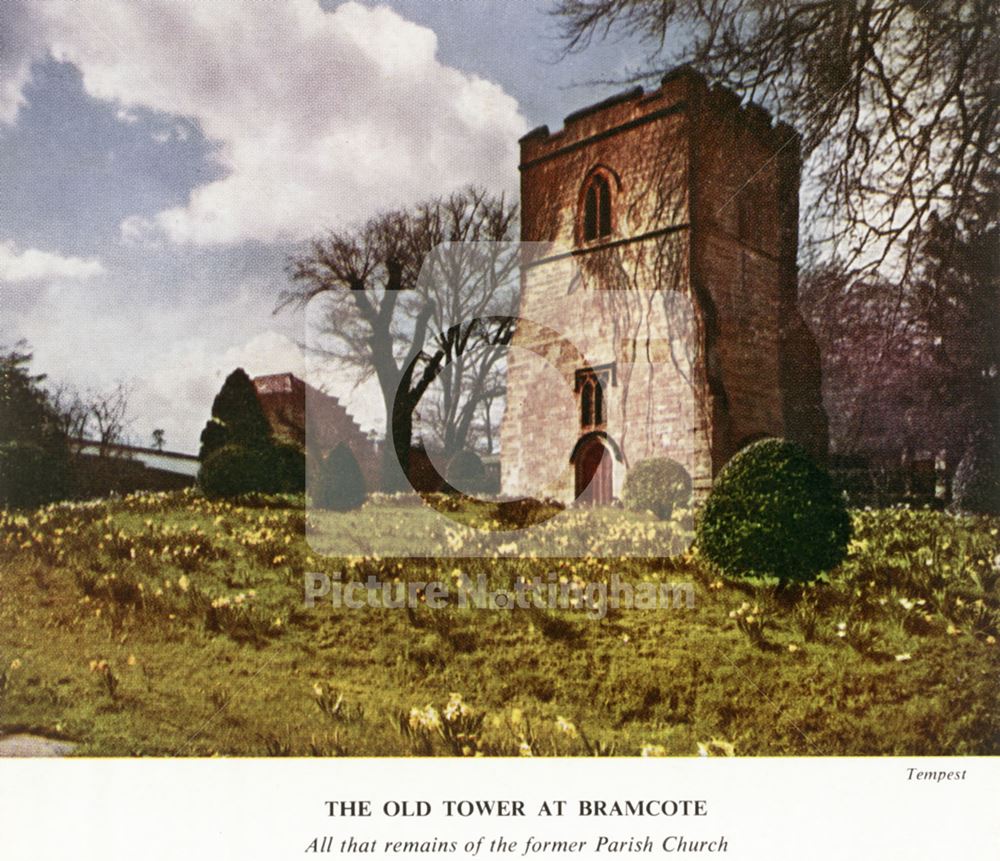 St Luke's Churchyard, off Town Street, Bramcote, c 1960