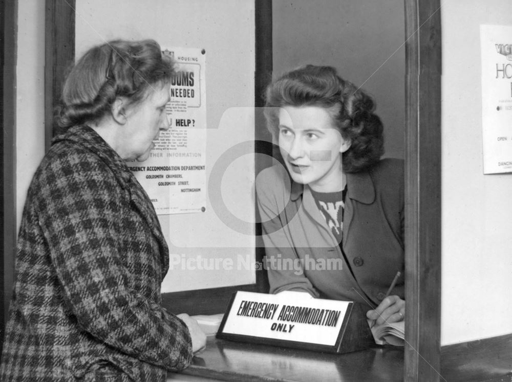 Advice Bureau, Milton Street, Nottingham, 1946