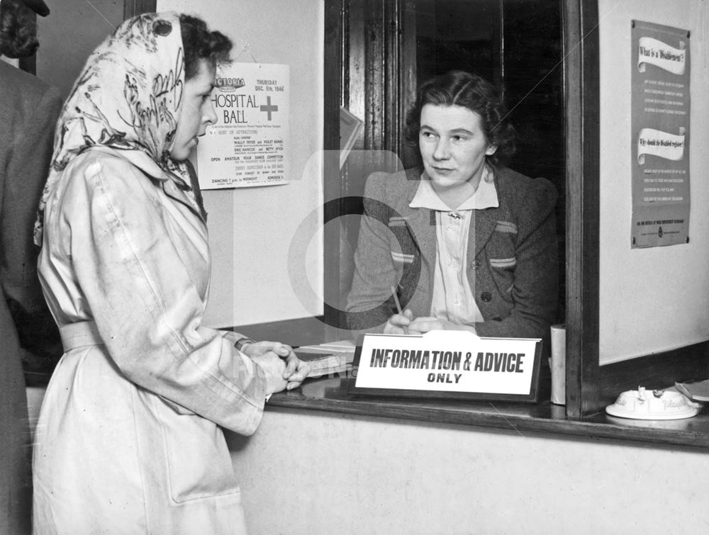 Advice Bureau, Milton Street, Nottingham, 1946