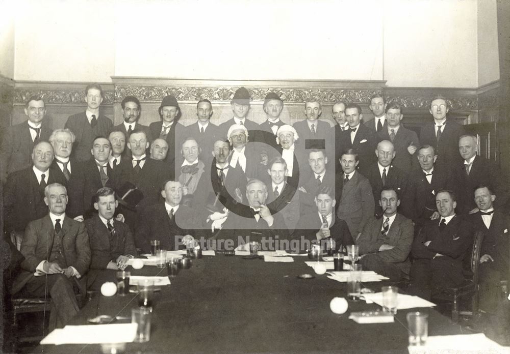 Smoking Concert, Town Clerk's Office, possibly at The Guildhall, Burton Street, Nottingham, 1927