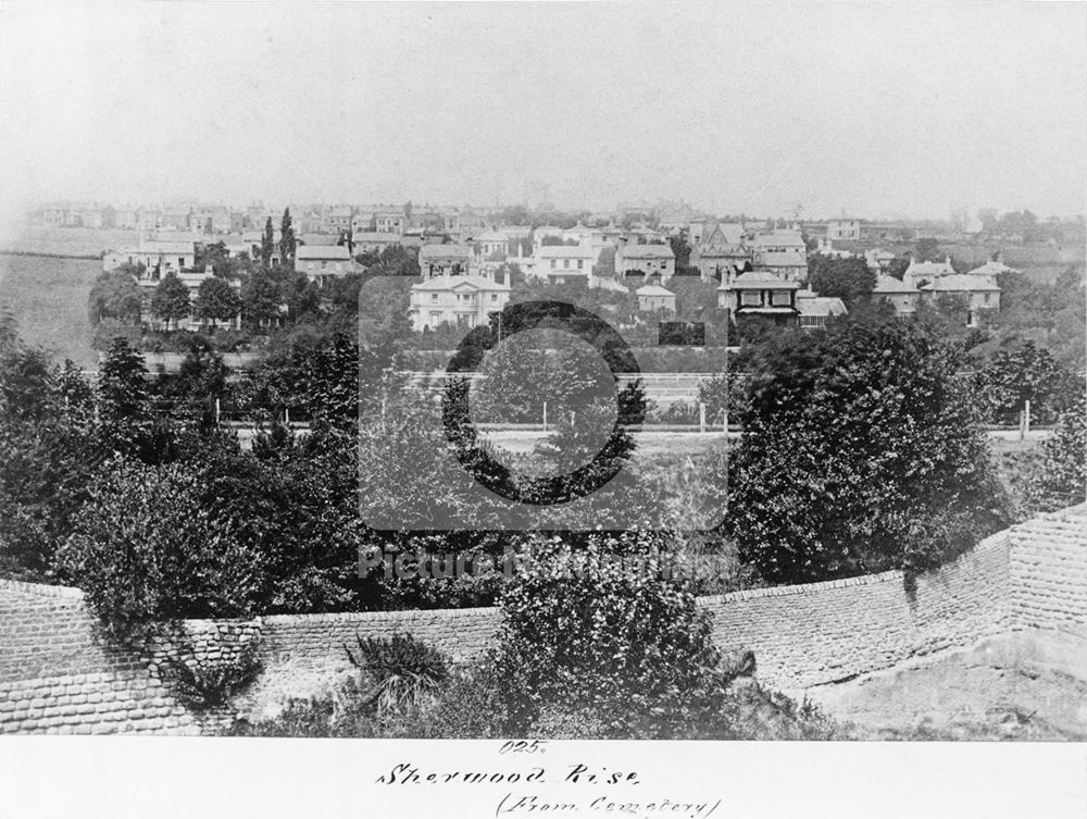 Sherwood Rise from Church Cemetery, Nottingham, 1890s