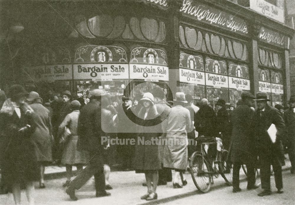 Boots the Chemist, High Street, Nottingham, c 1930