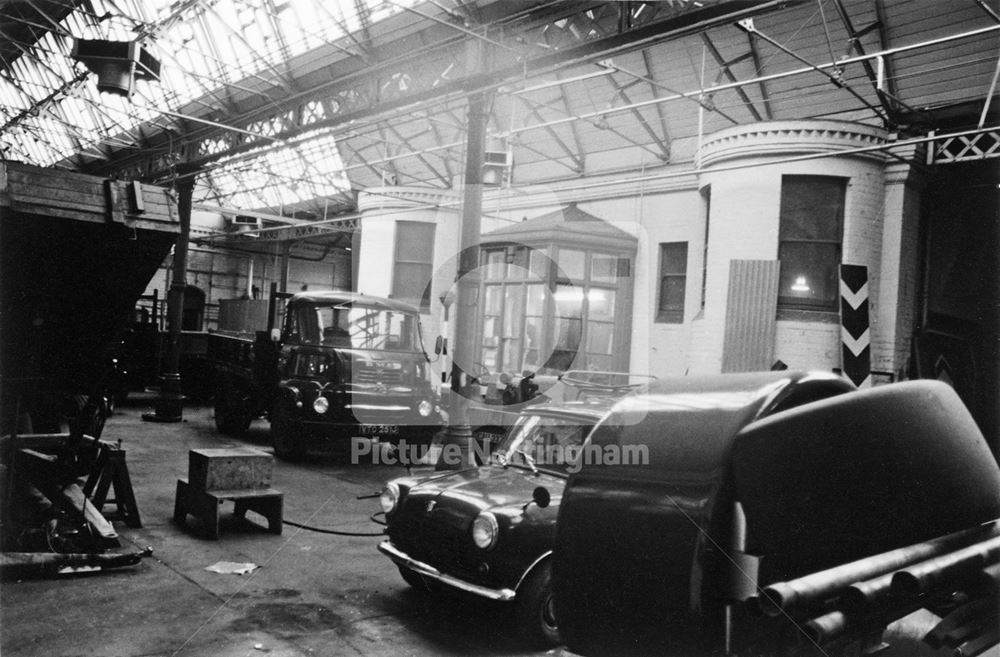 Interior - former Hide, Skin and Fat Market, Eastcroft, off London Road, Nottingham, 1977