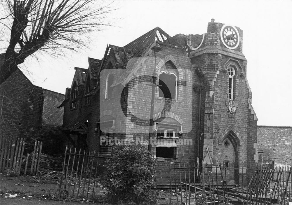 Lammas Lodge During Demolition, St. Michael's Street, Nottingham, 1975