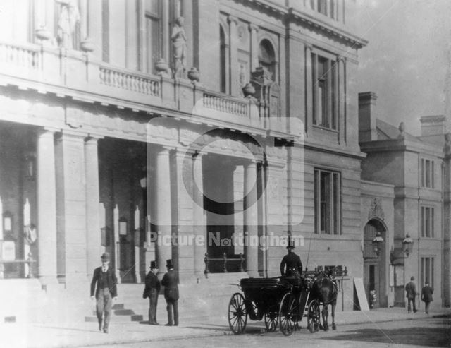 Entrance to Guildhall, Burton Street, Nottingham, c 1890