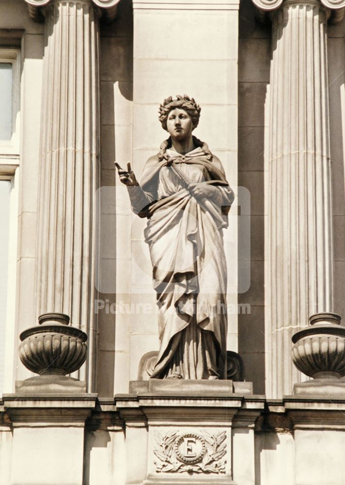 Statue of Equity, The Guildhall, Burton Street, Nottingham, 1986