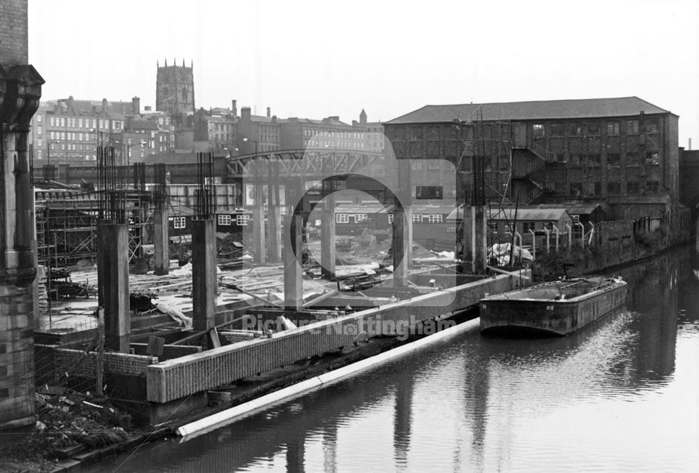 New Crown Court under construction, Canal Street, Nottingham, 1978