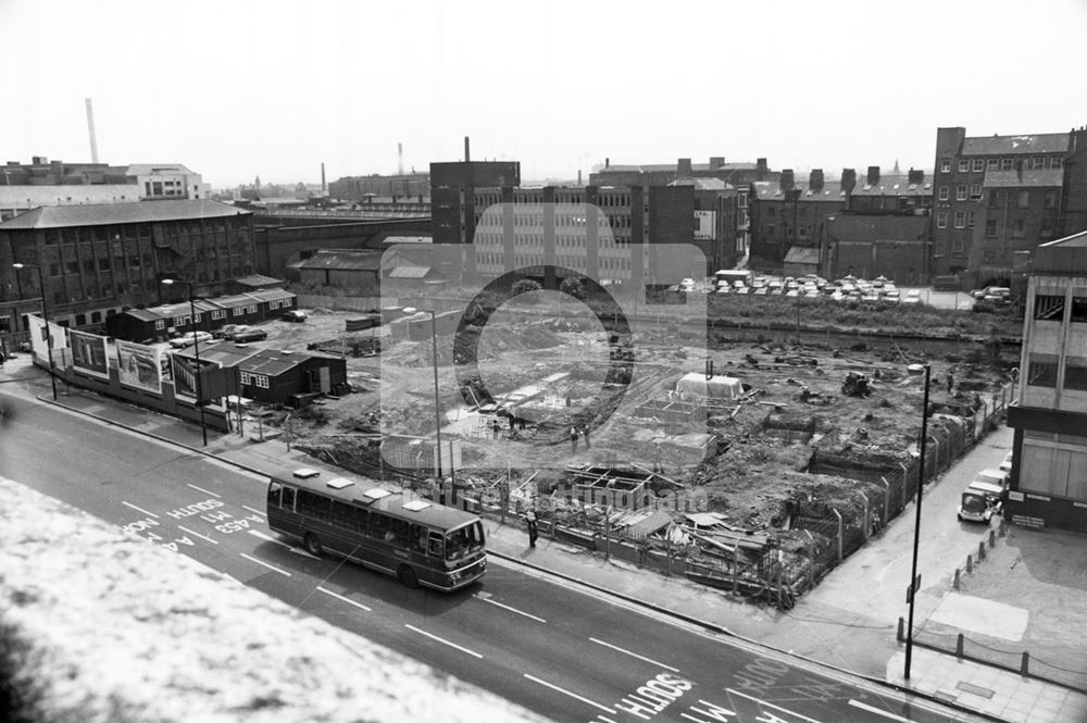 New Crown Court under construction, Canal Street, Nottingham, 1978