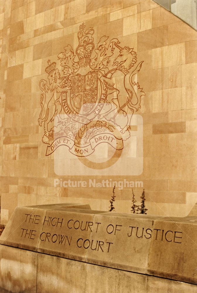 Coat of Arms, new extension, Crown Court, Canal Street, Nottingham, 1987