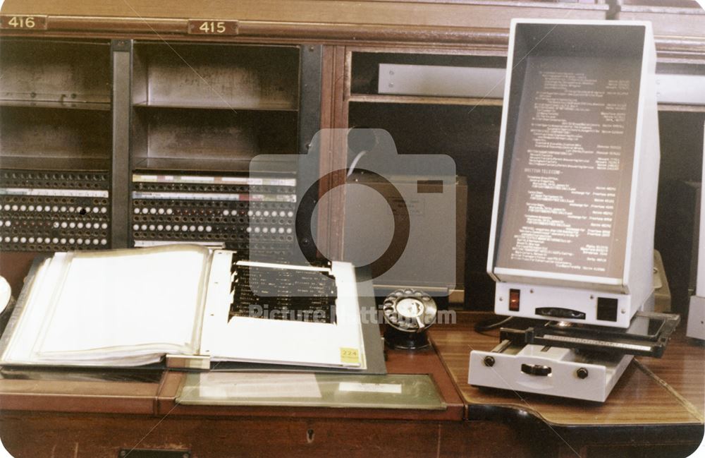 General Clerical Office of the Telephone Exchange, Broad Street, Nottingham, 1981