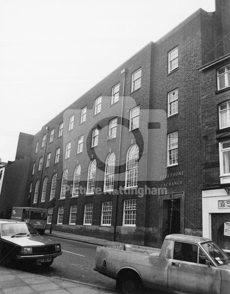 Castle Telephone Exchange, Broad Street, Nottingham, 1980