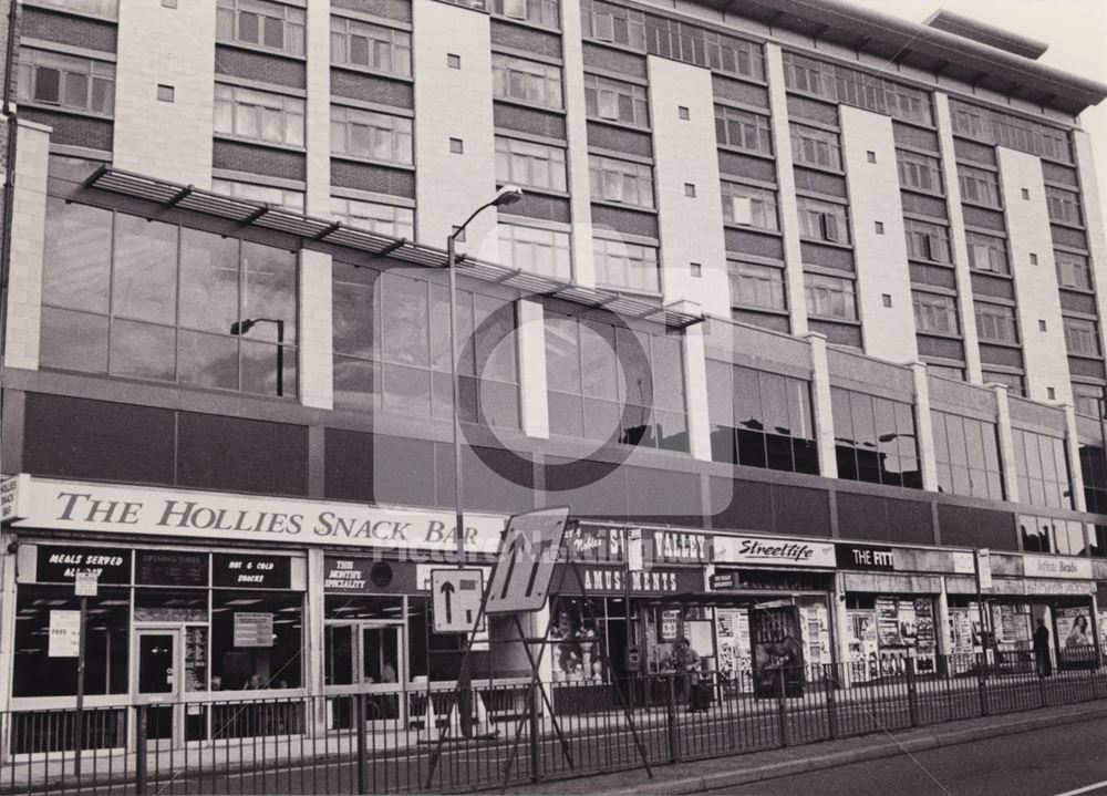 Shops on Upper Parliamenet Street, Nottingham, c 1990s