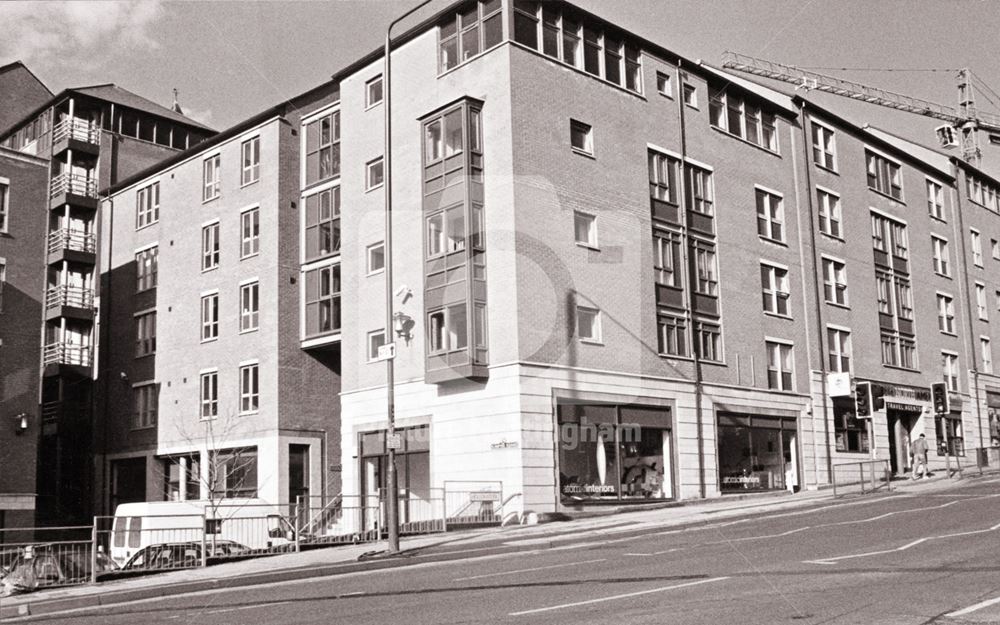 Flats, shops and offices between Hollowstone and Malin Hill, Lace Market, c 2000s