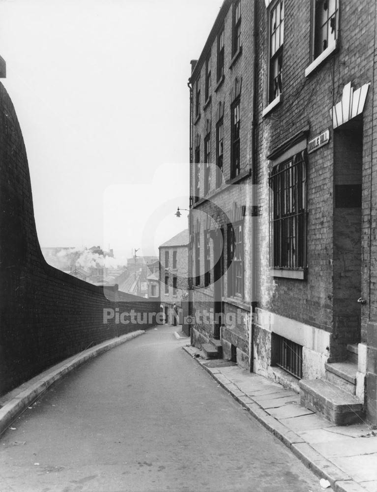 Middle Hill, Lace Market, Nottingham, 1963